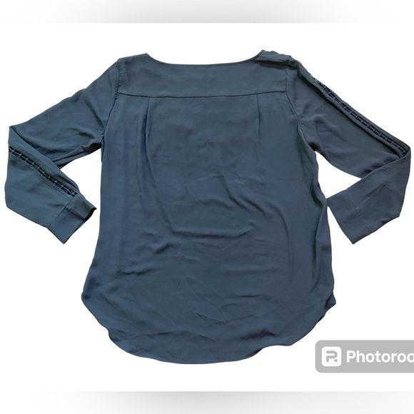 LOFT Blue Embroidered Blouse - Picture 2 of 7